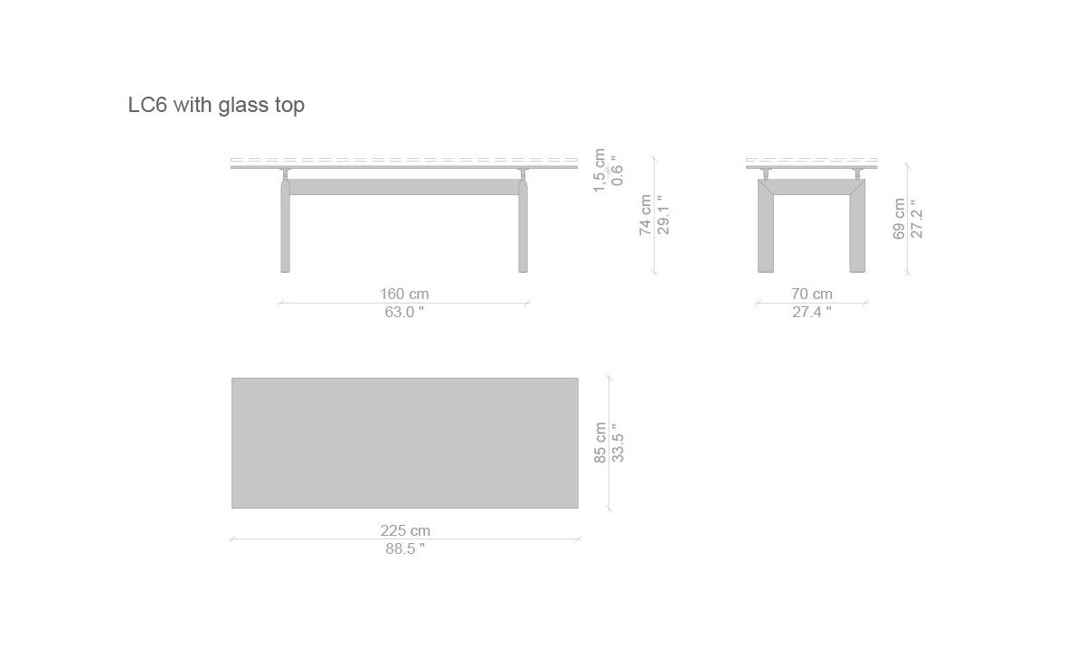 le corbusier lc6 table