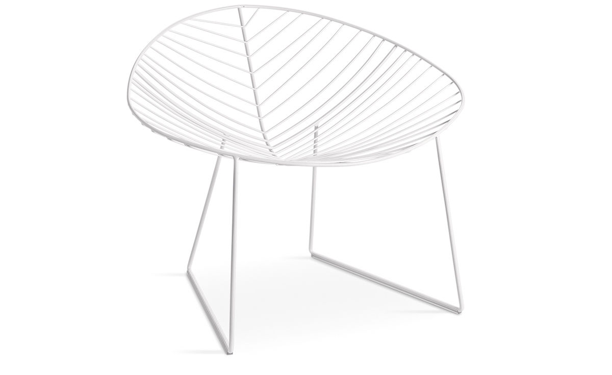 leaf lounge chair with sled base
