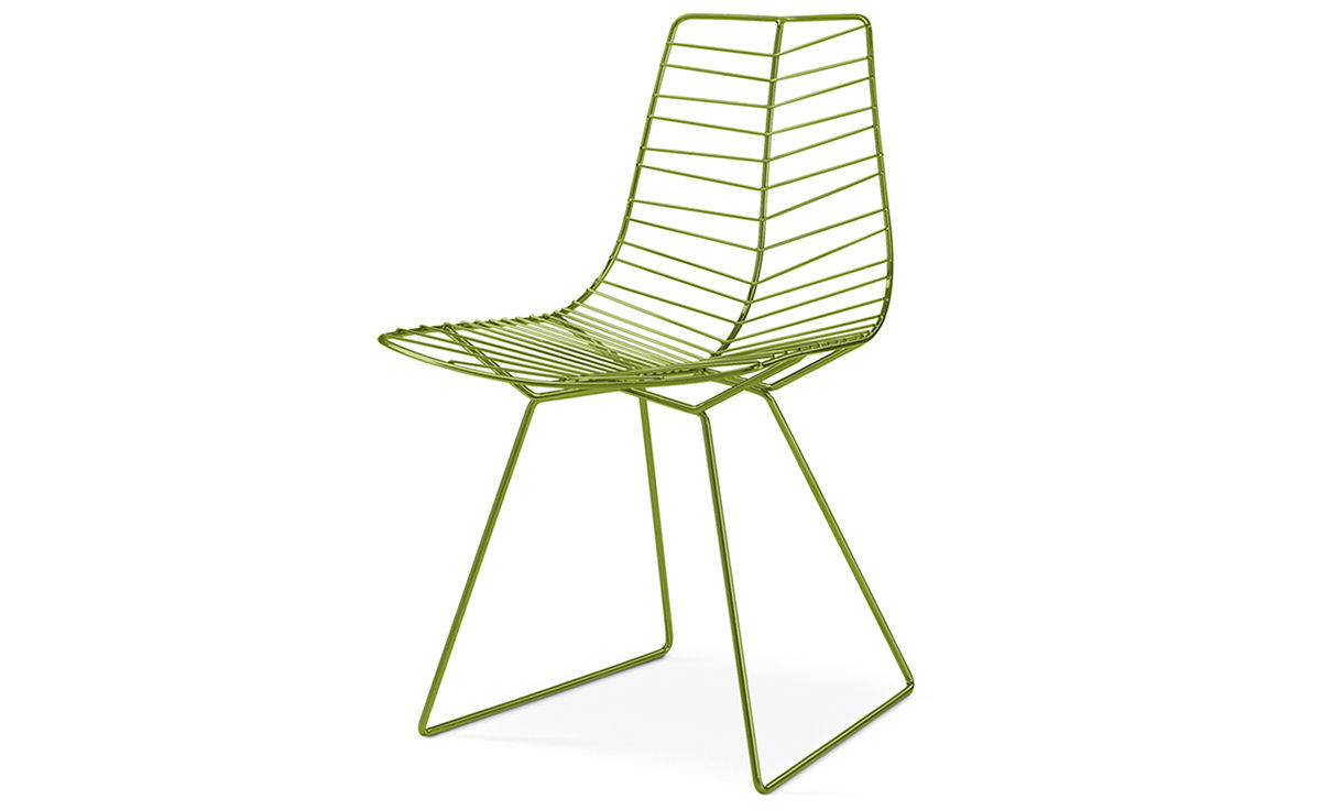 leaf side chair with sled base