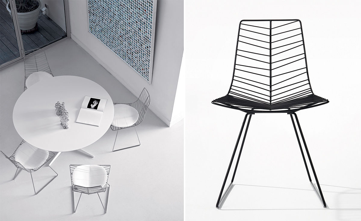 leaf side chair with sled base