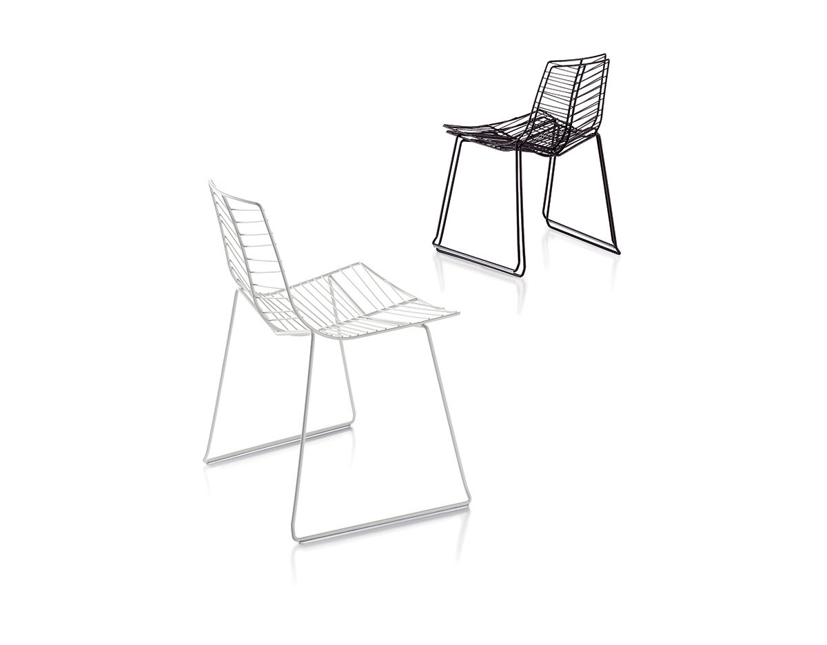 leaf stacking chair with sled base
