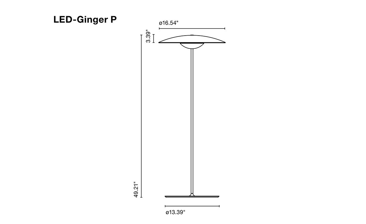 led-ginger p floor lamp