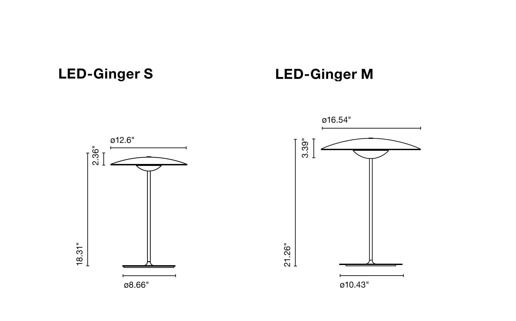 led-ginger table lamp