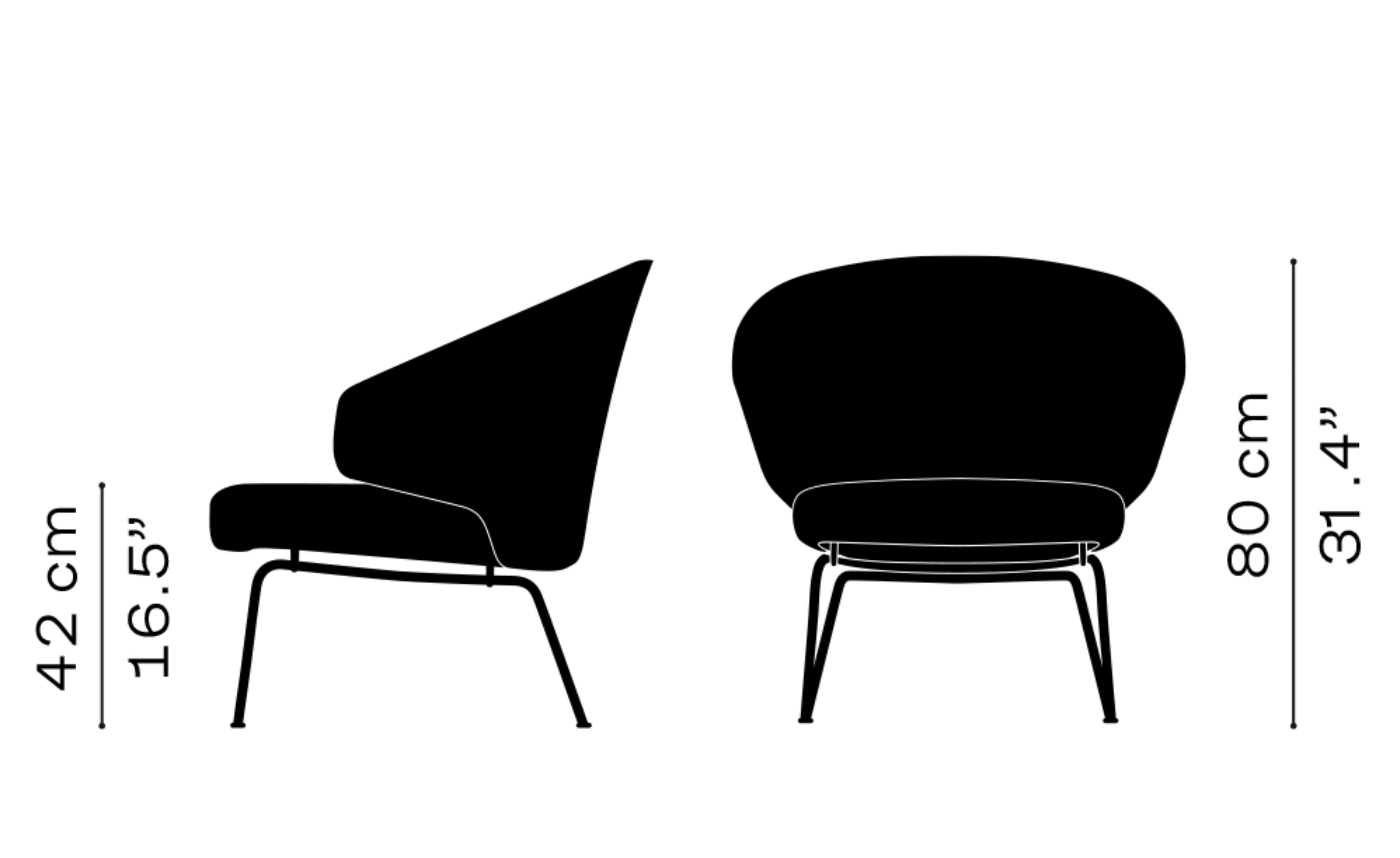Let Lounge Chair tubular steel base