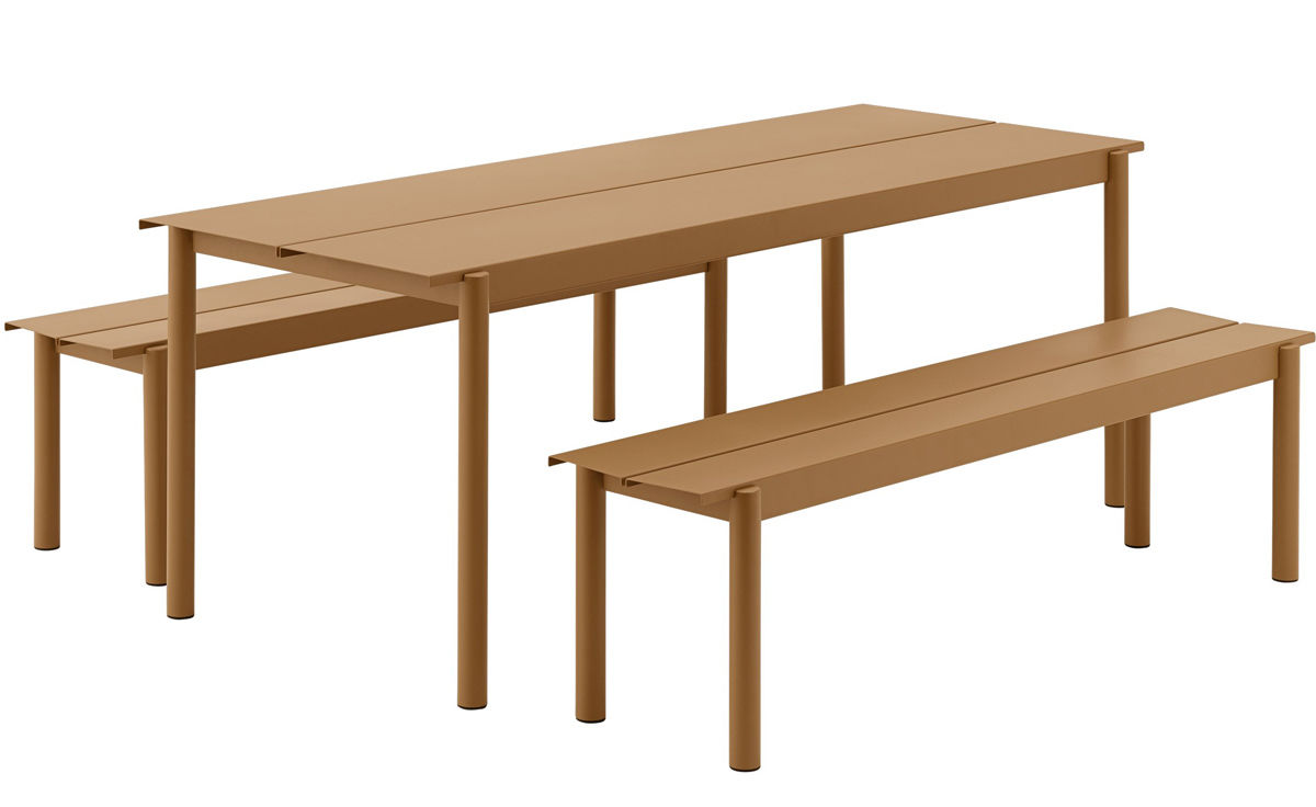 linear steel bench