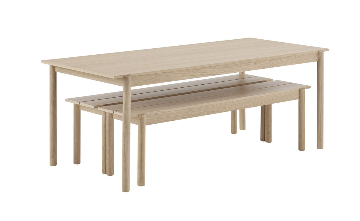 linear wood table