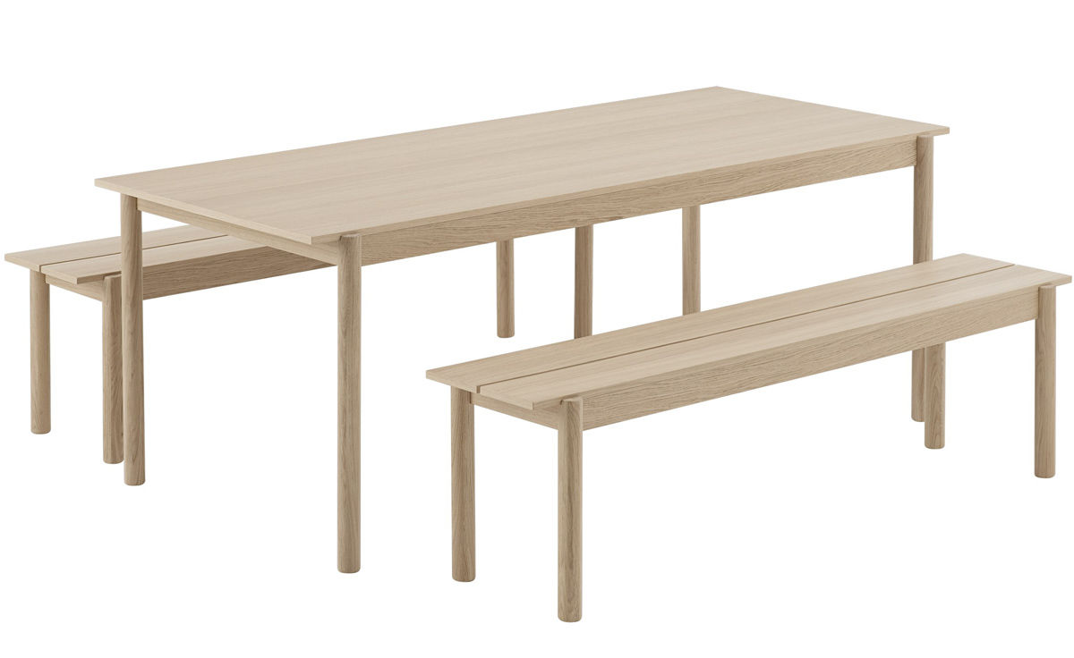 linear wood table