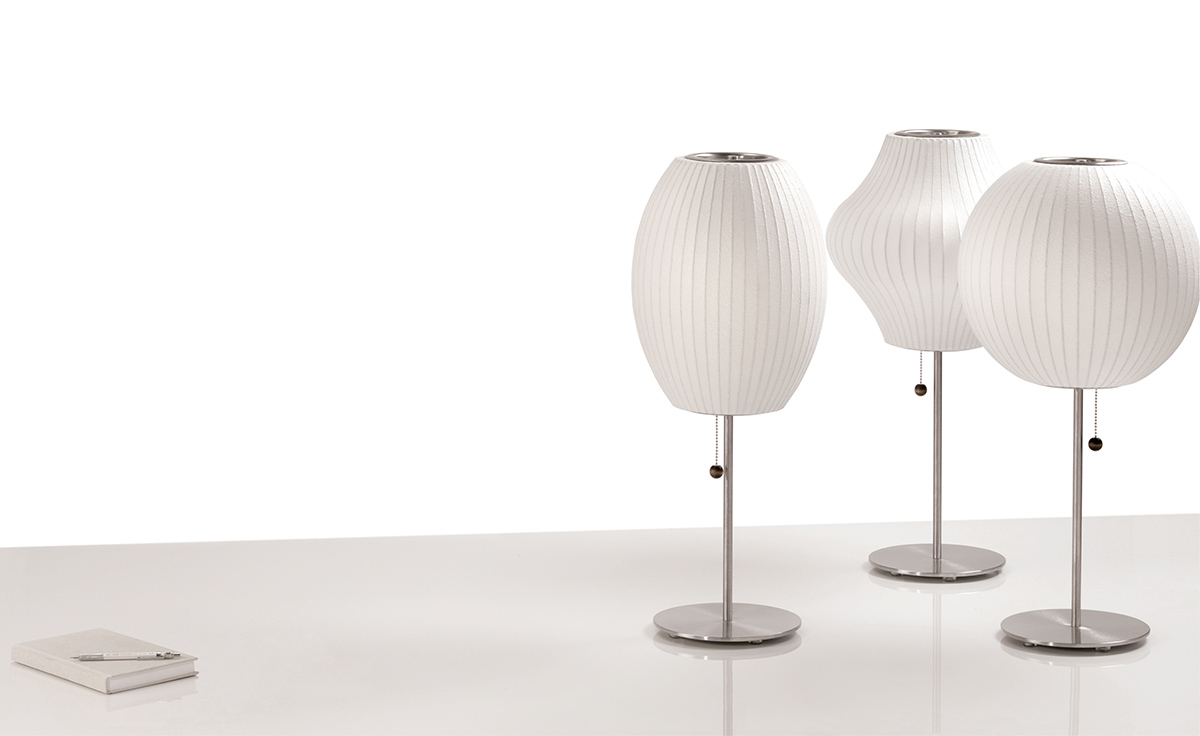 nelson lotus table lamp pear