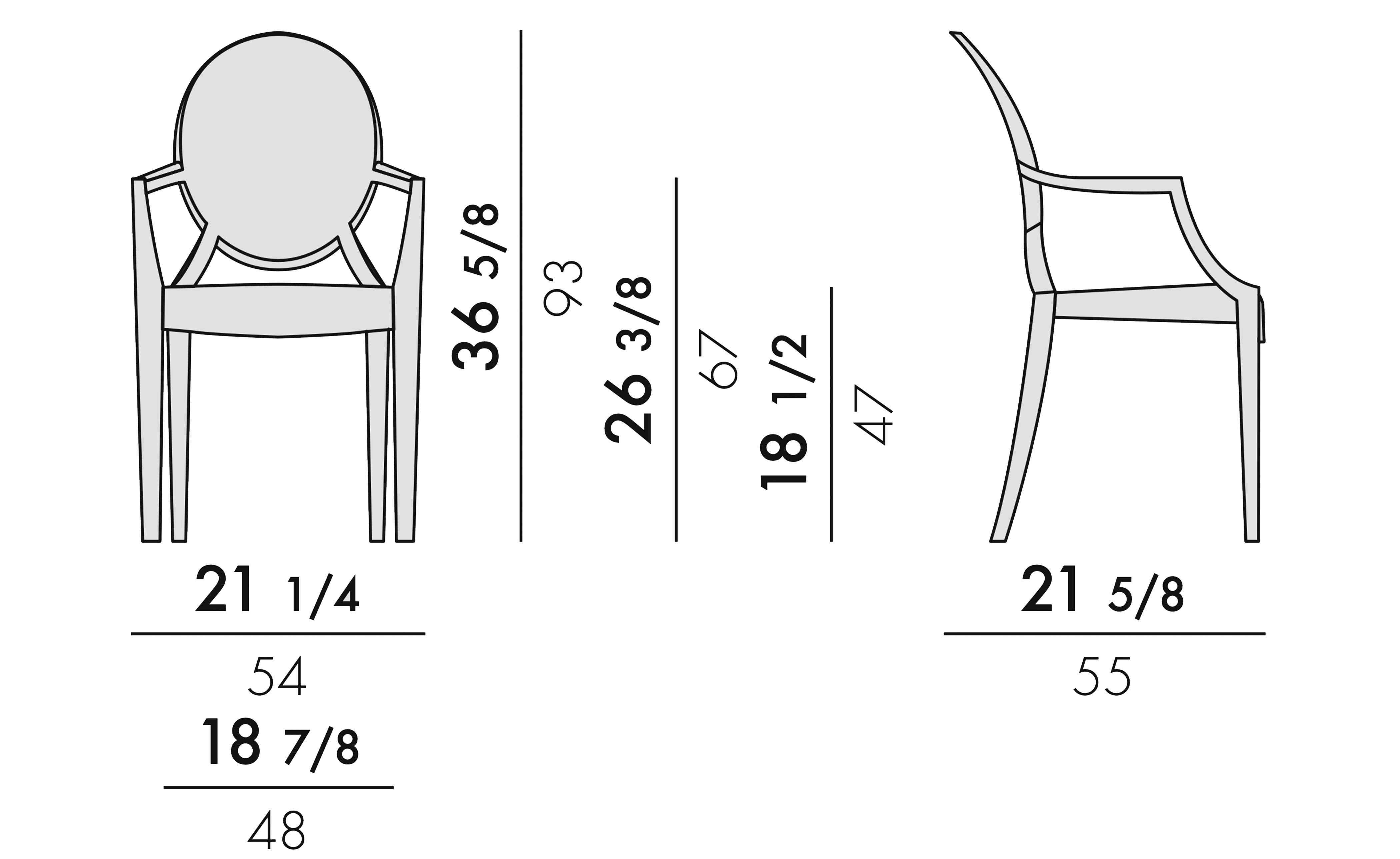 louis ghost chair 2 pack