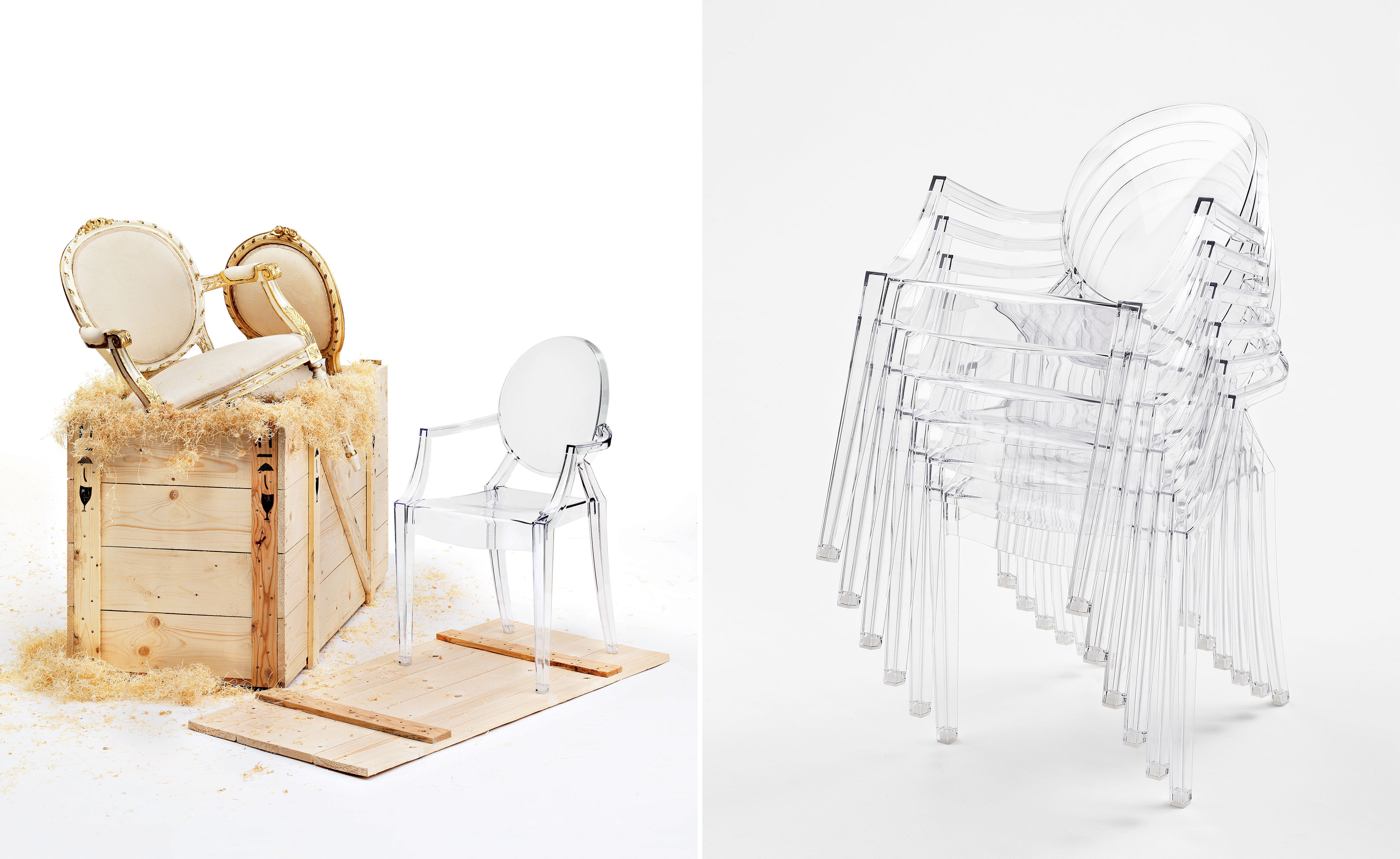 louis ghost chair 2 pack