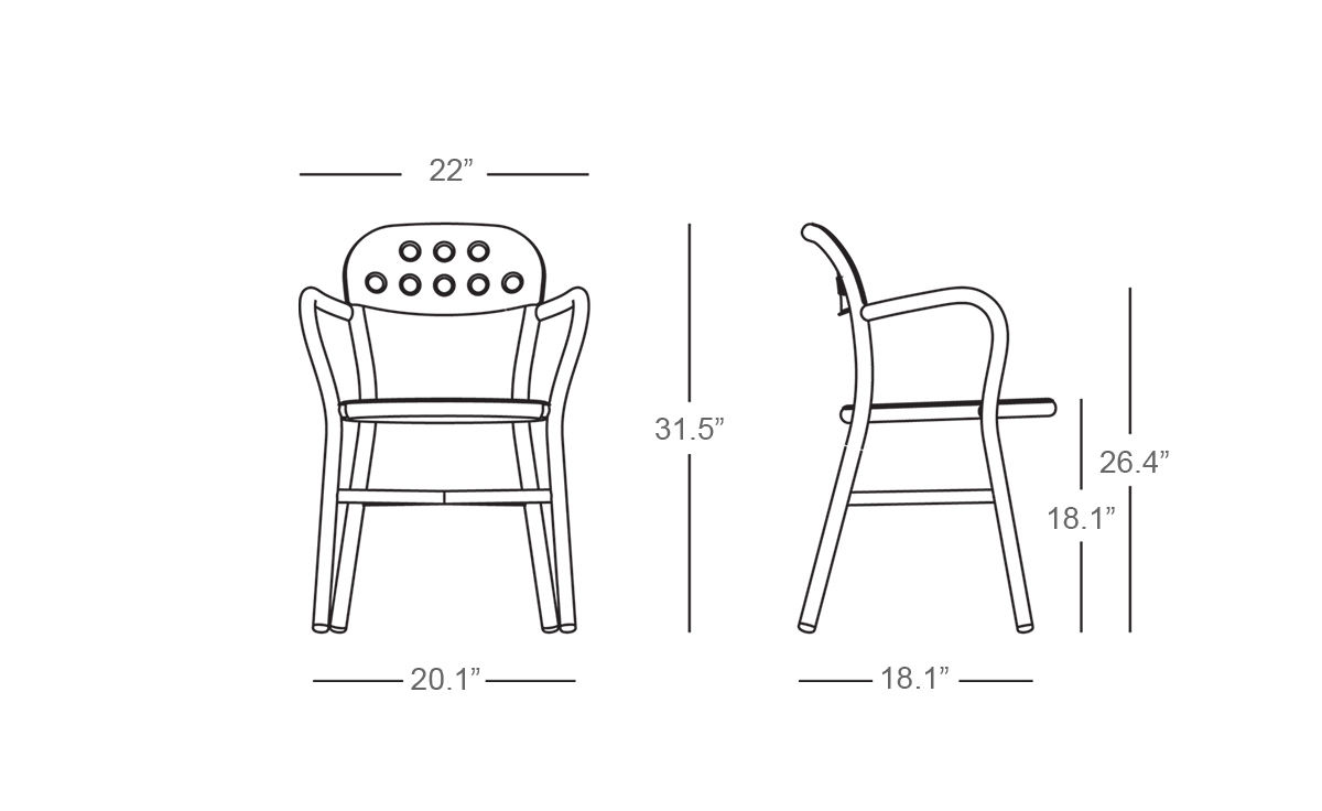 magis pipe arm chair two pack