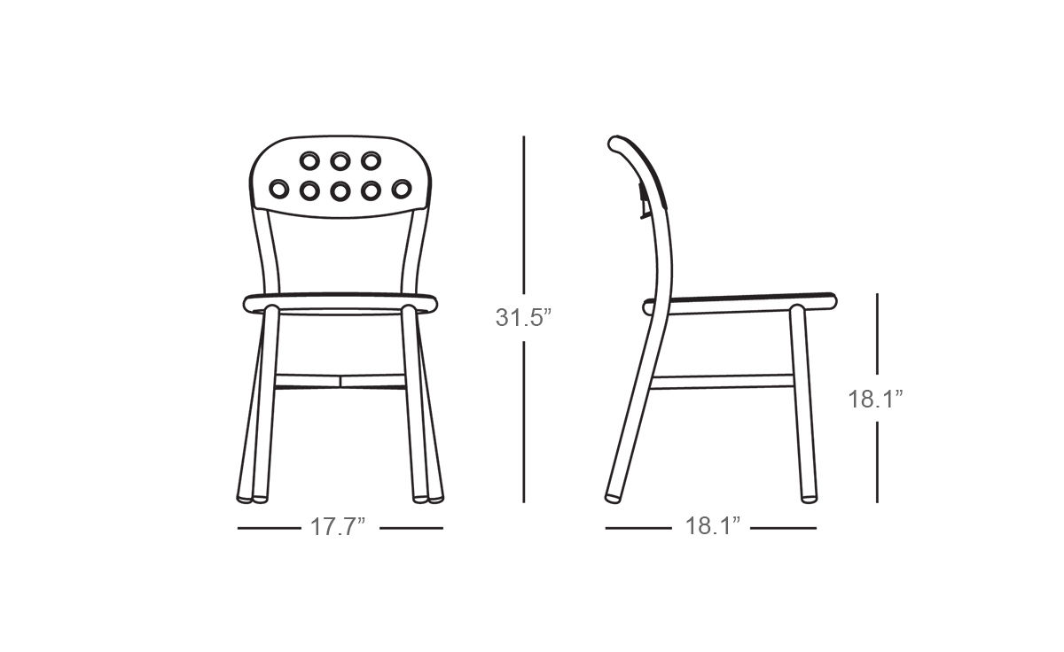 magis pipe side chair two pack