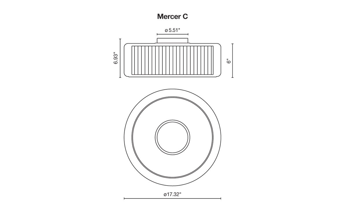 mercer c ceiling lamp