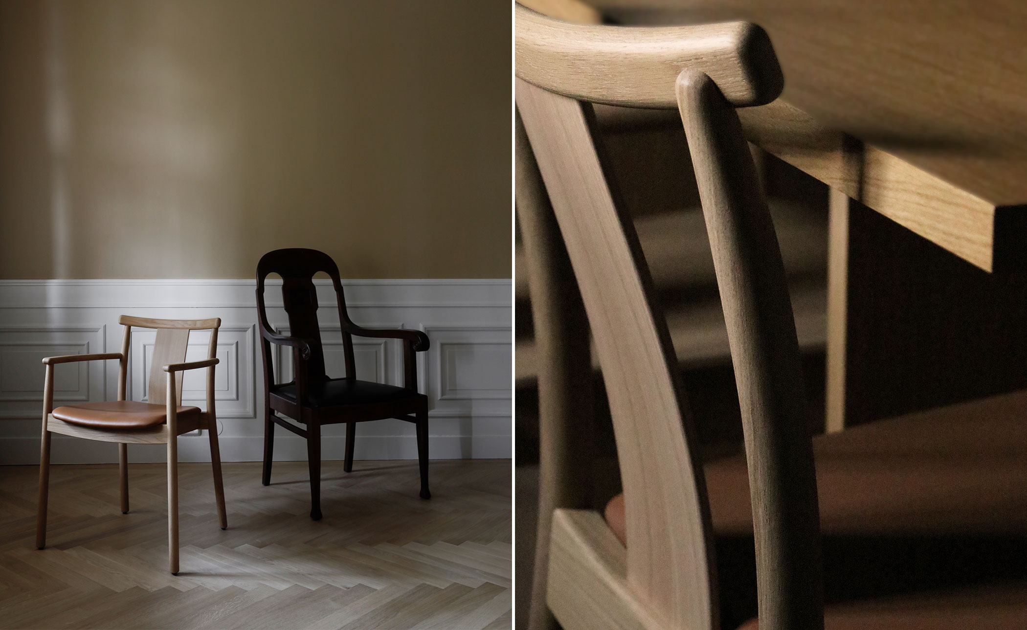 Merkur Dining Chair with upholstered seat