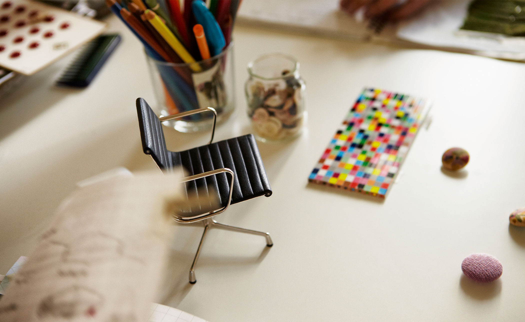 Miniature Eames Aluminum Group Chair