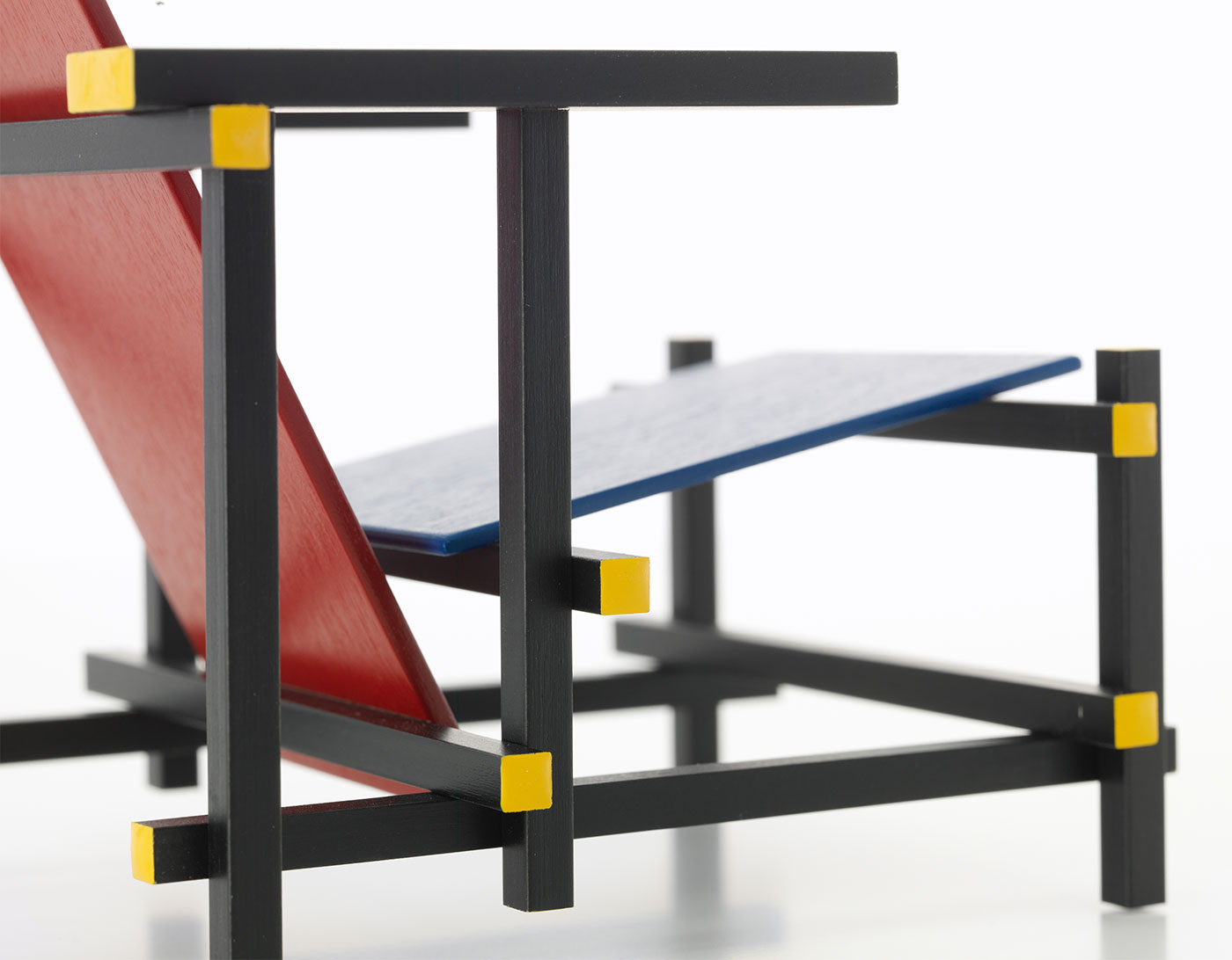 Miniature Rood Blauwe Stool