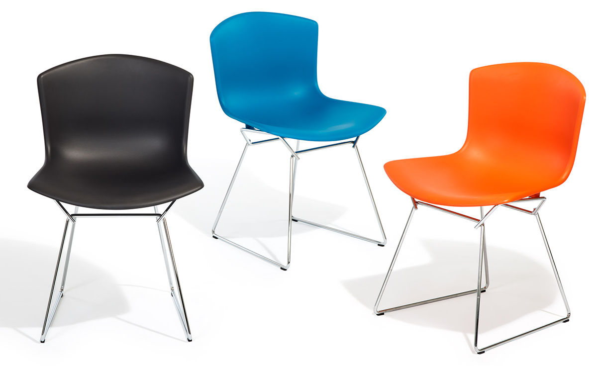 bertoia molded shell side chair