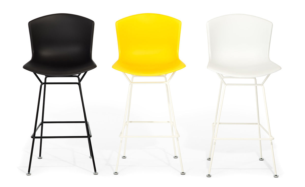 bertoia molded shell stool