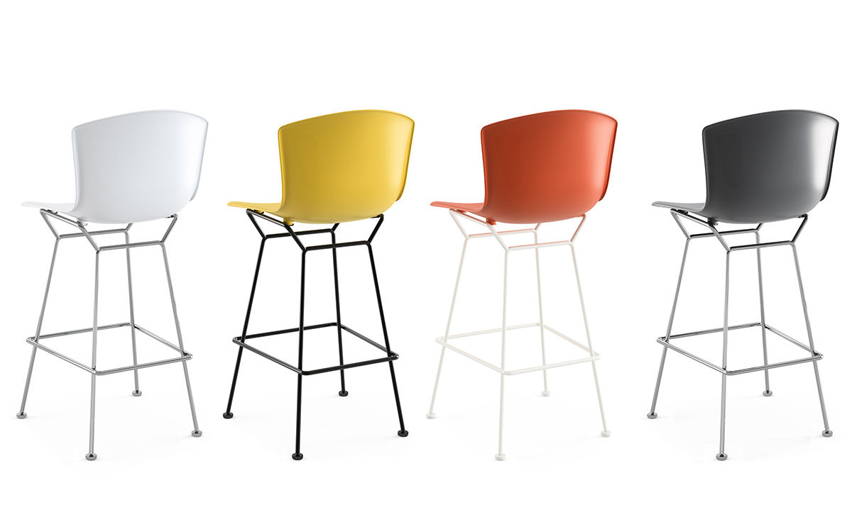bertoia molded shell stool