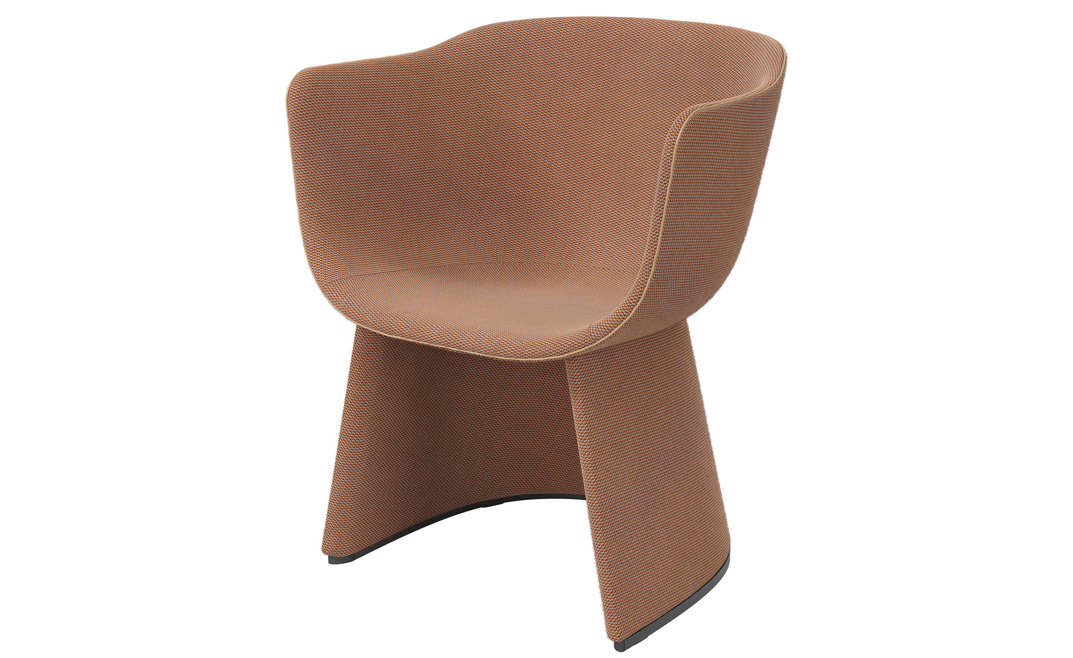 Monolit Lounge Chair with leather piping