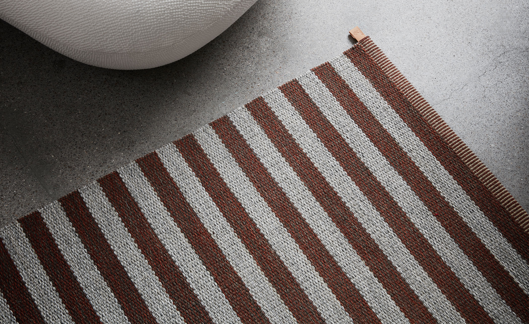 Narrow Stripe Icon Woven Rug