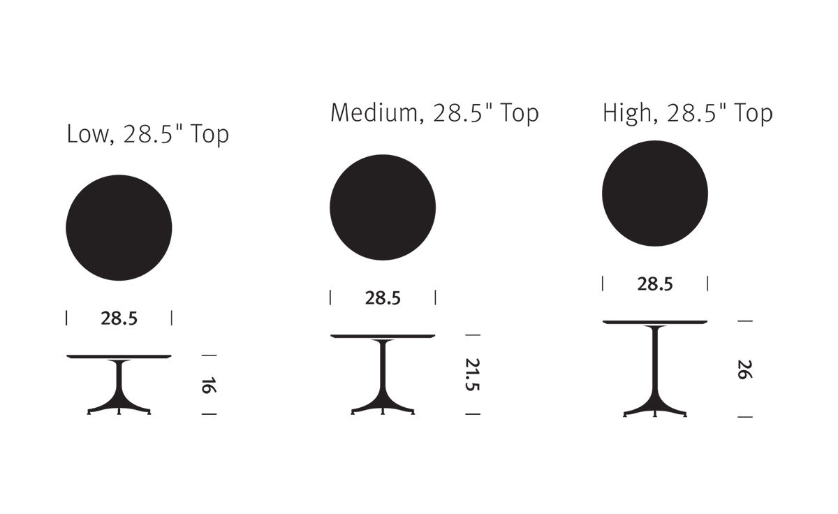 nelson pedestal table outdoor 28.5" dia.