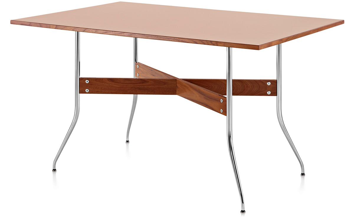 nelson swag leg rectangular dining table