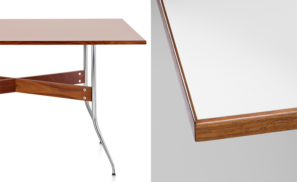 nelson swag leg rectangular dining table