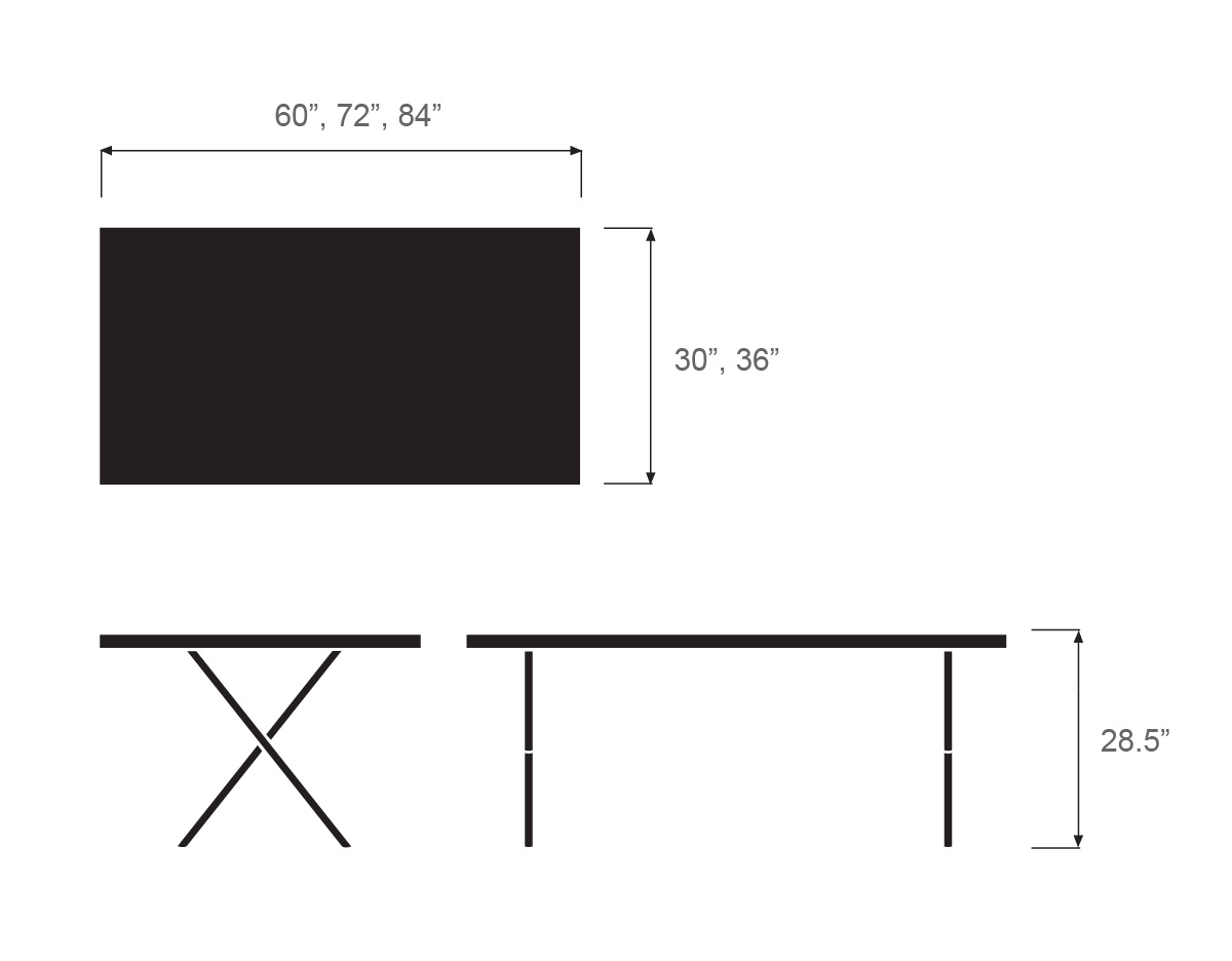 nelson x-leg table