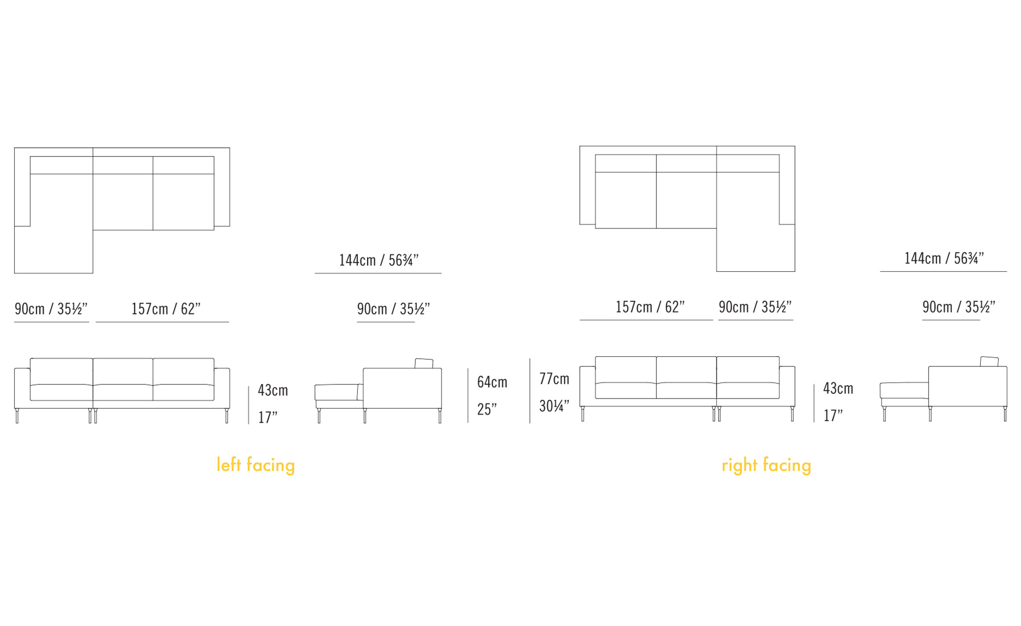 neo sectional sofa