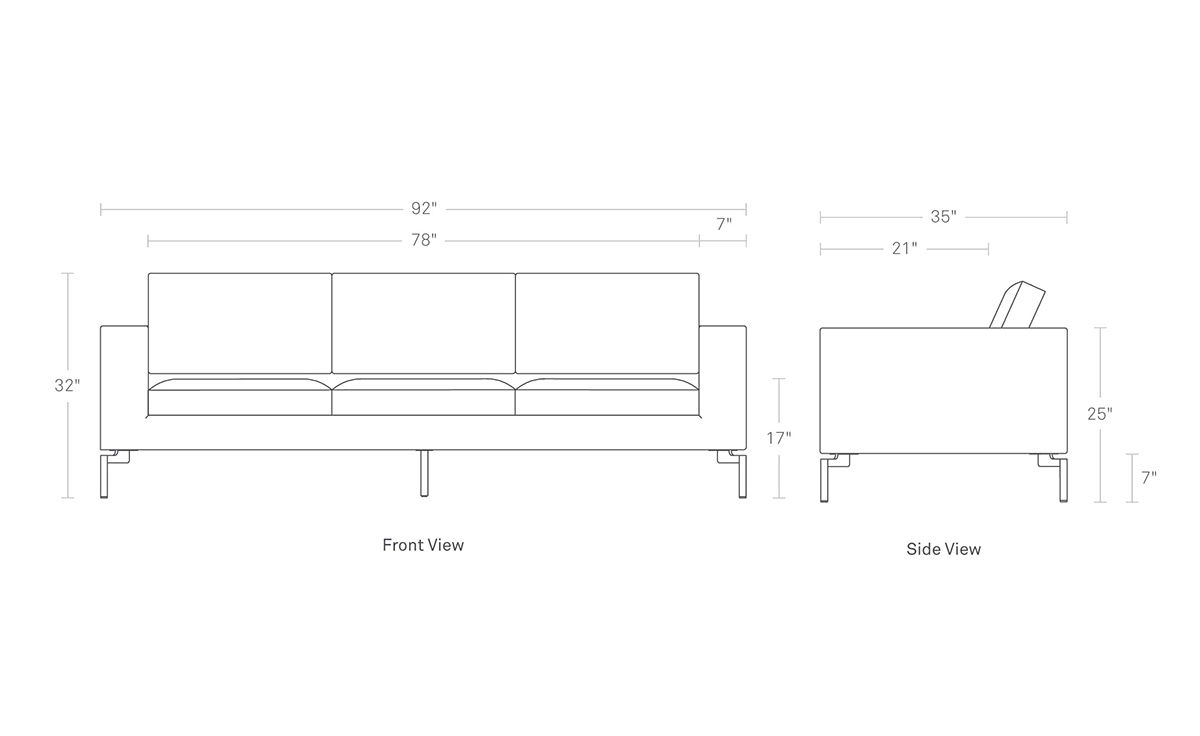 new standard 92" sofa