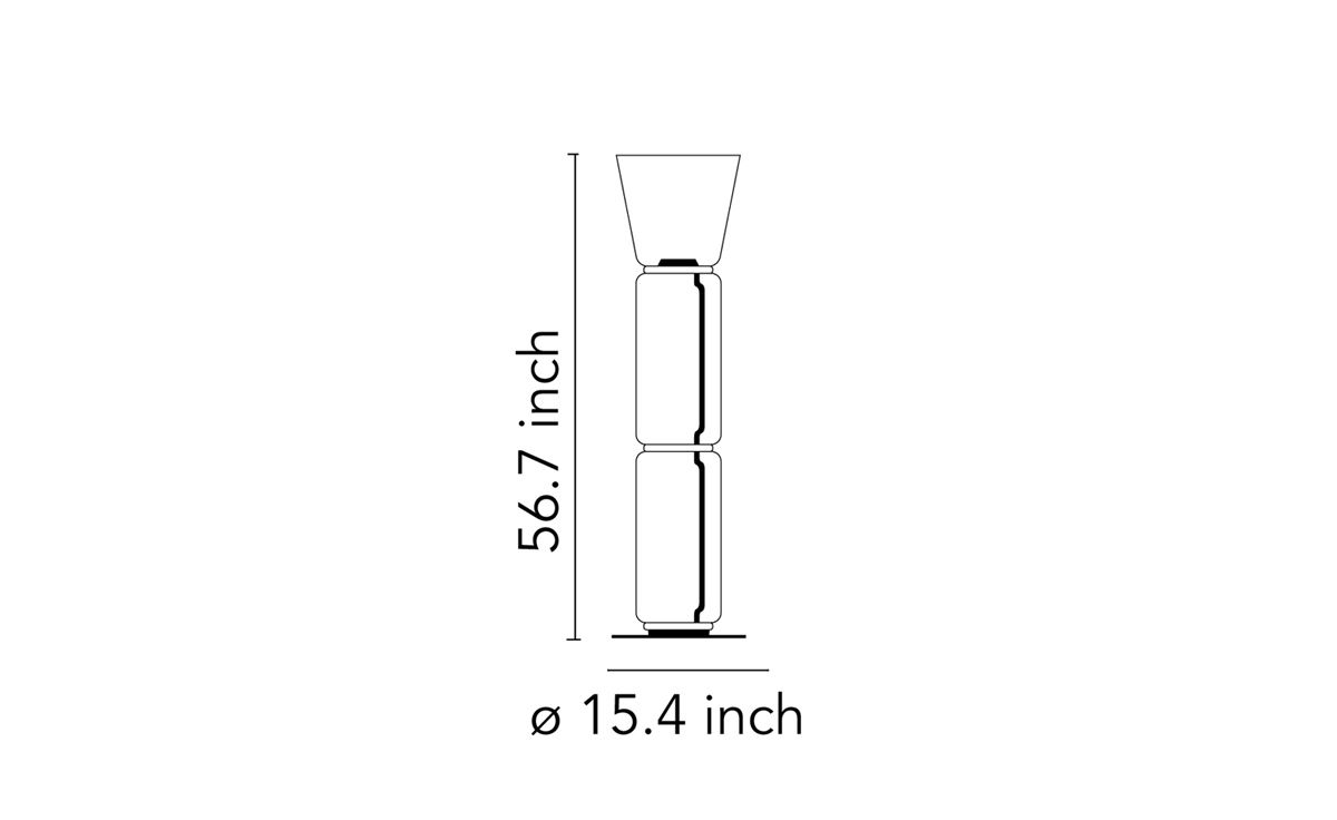 noctambule f2 floor lamp with cone