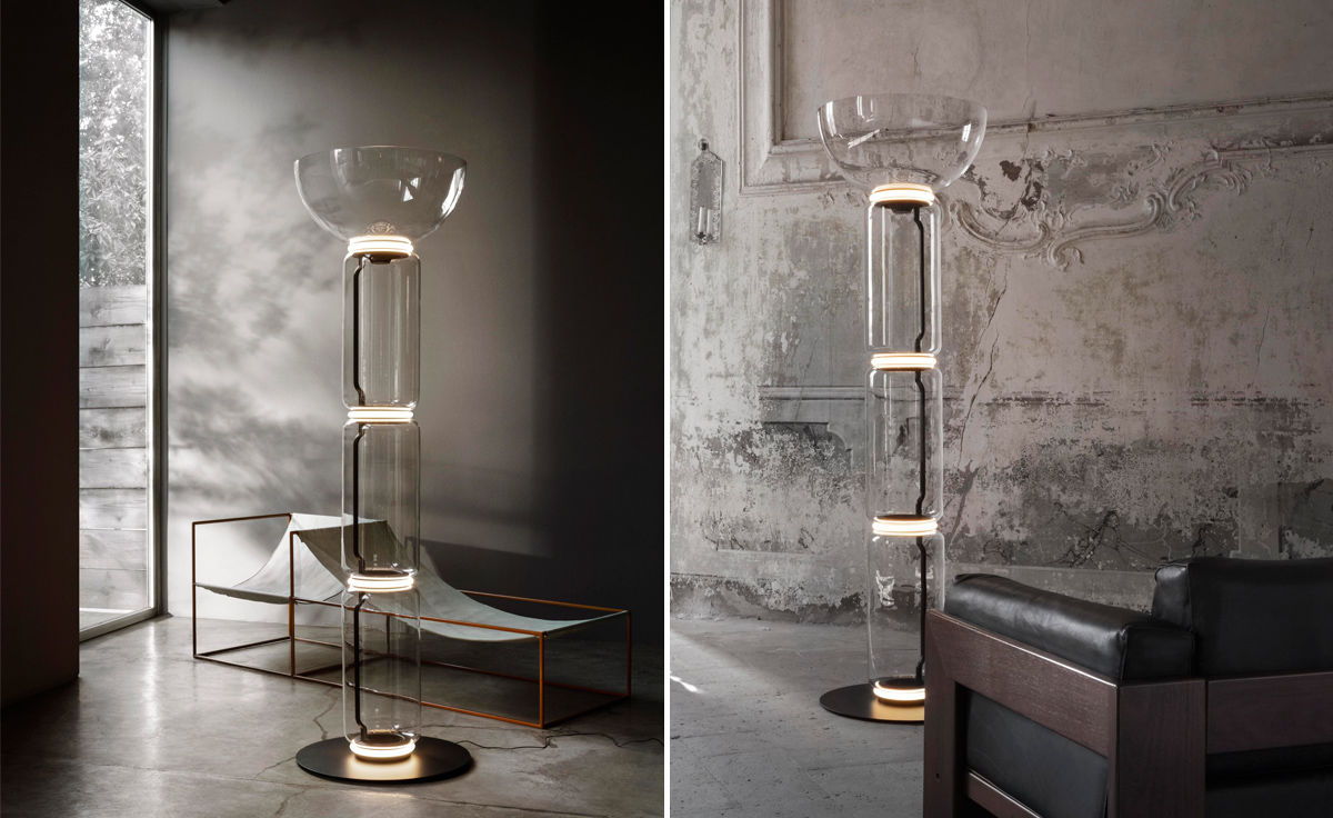 noctambule f3 floor lamp with bowl