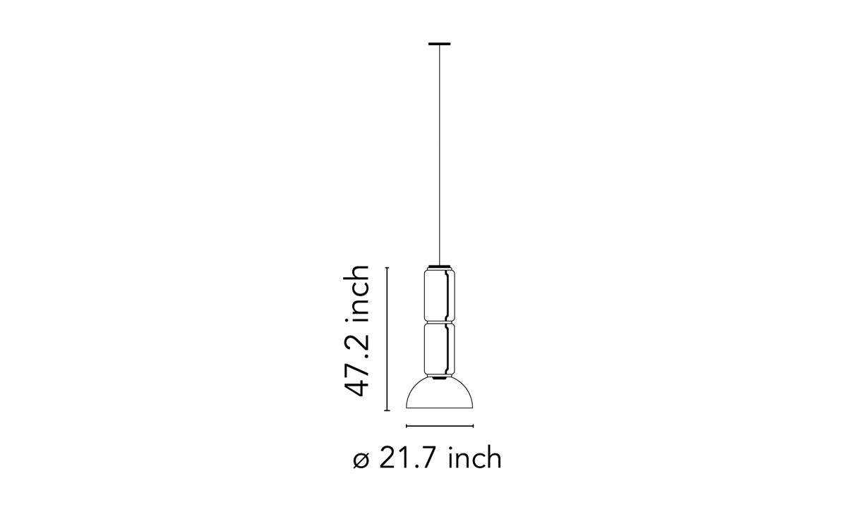 noctambule s2 suspension lamp with bowl