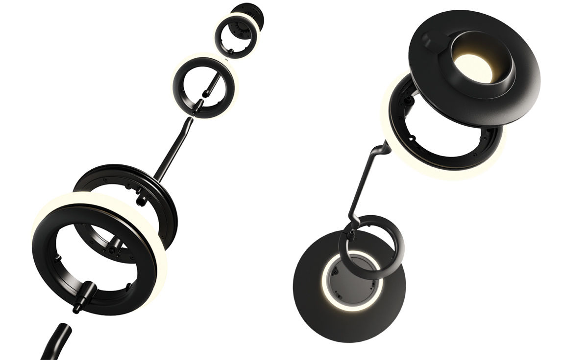 noctambule s2 suspension lamp with bowl