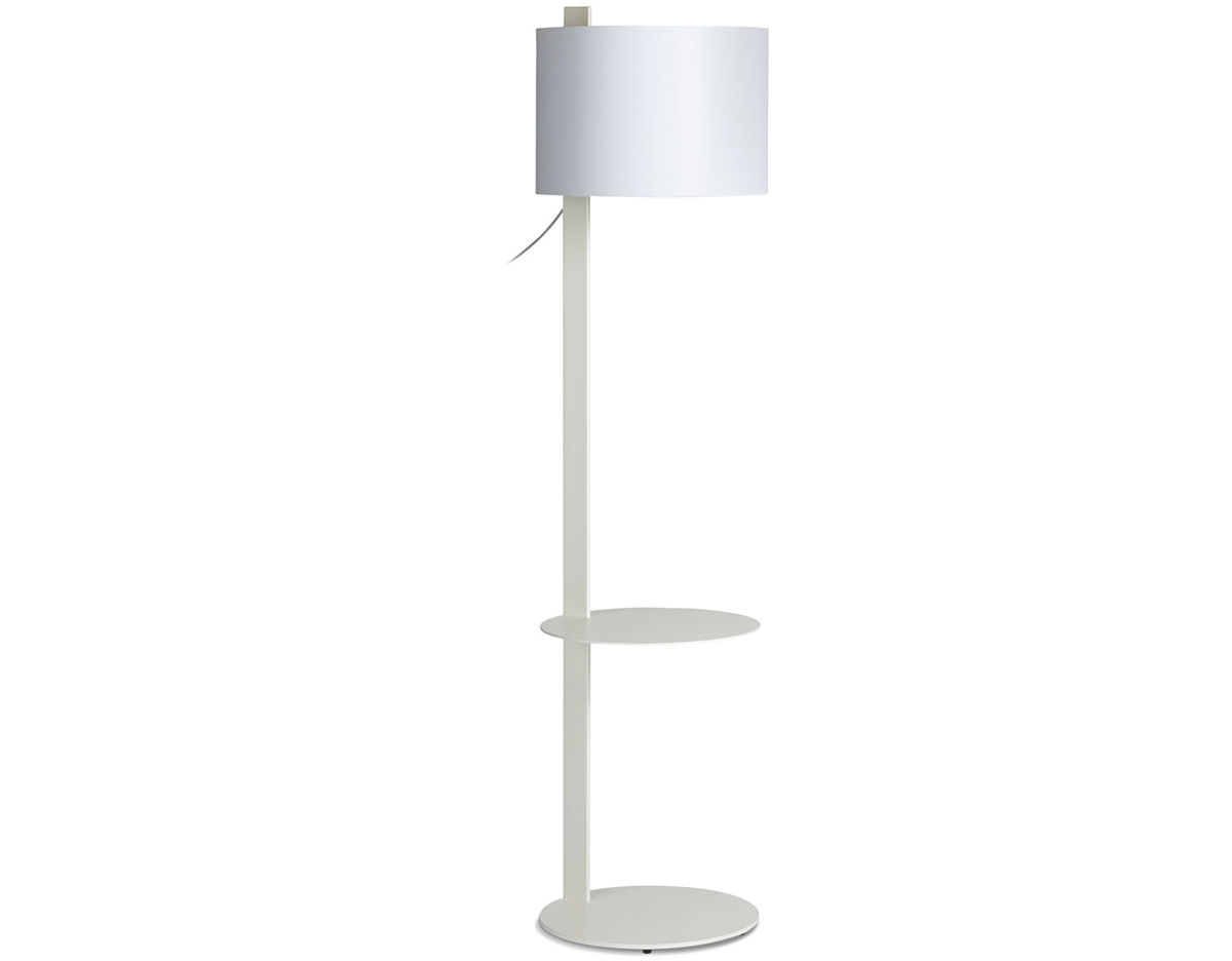 note floor lamp with table