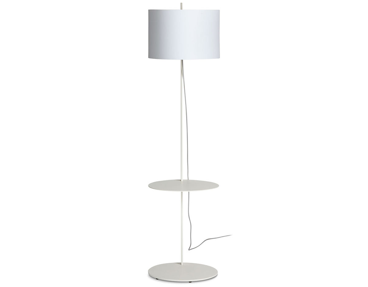 note floor lamp with table