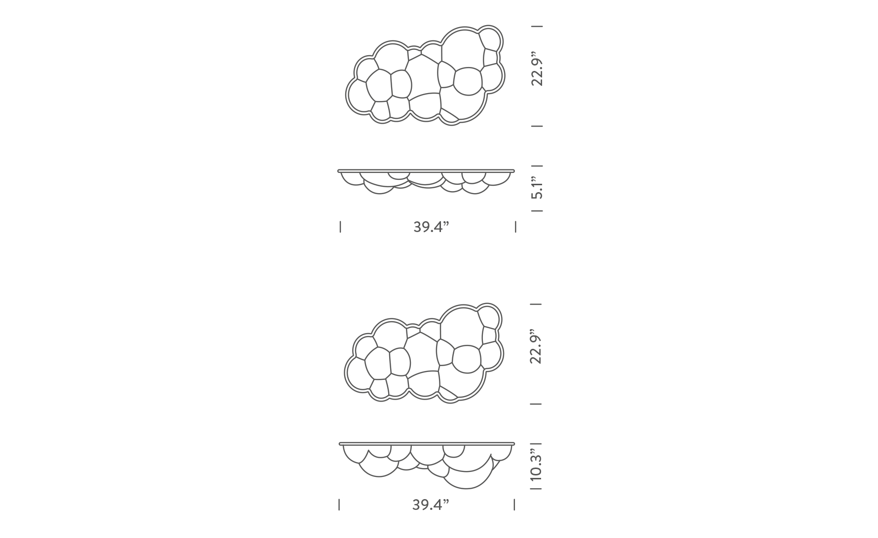 nuvola wall/ceiling lamp