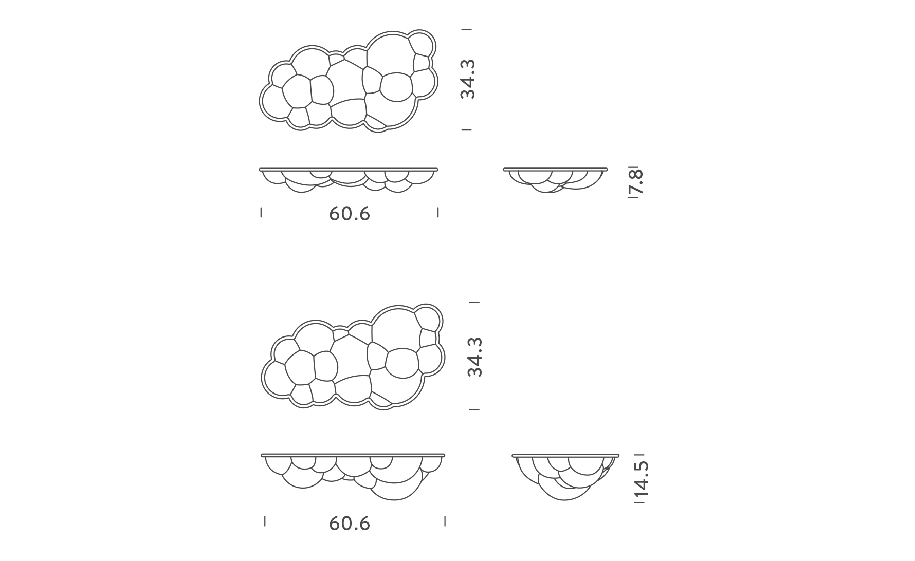 nuvola wall/ceiling lamp