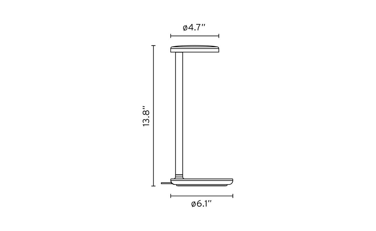 oblique led table lamp