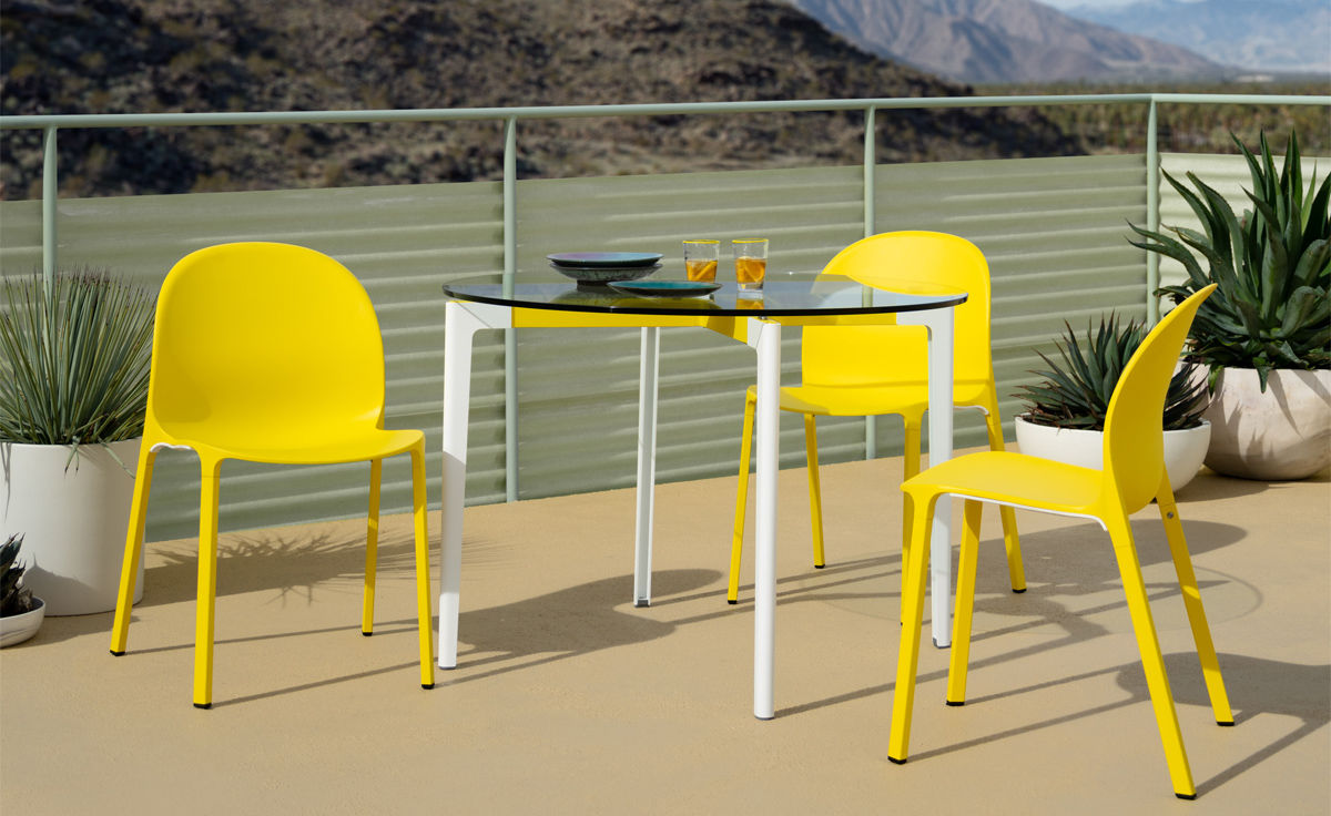 olivares aluminum stacking chair