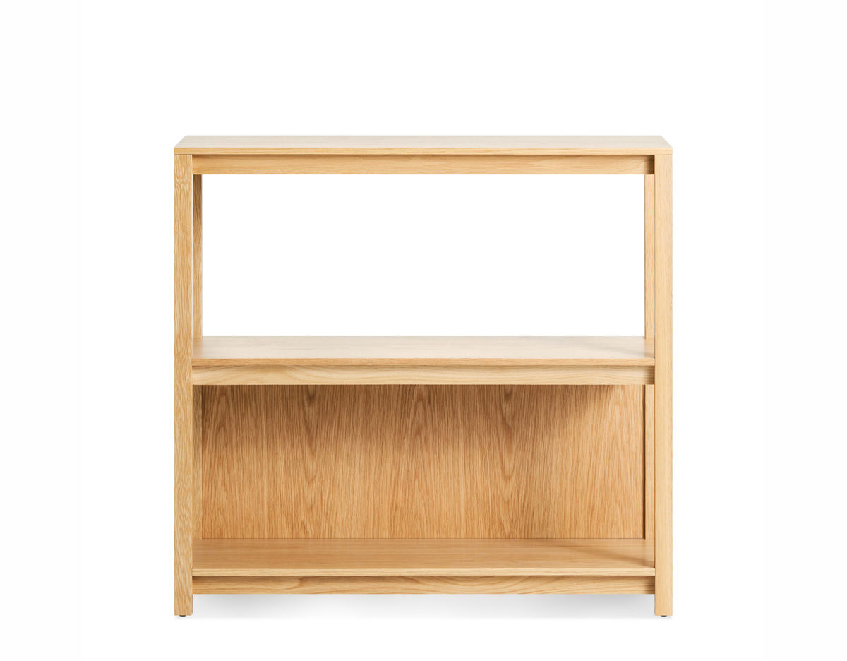open plan small low bookcase by blu dot