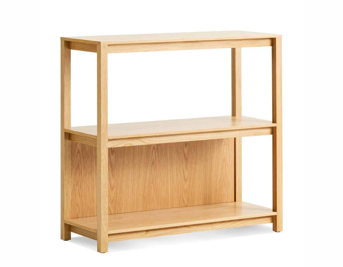 open plan small low bookcase by blu dot