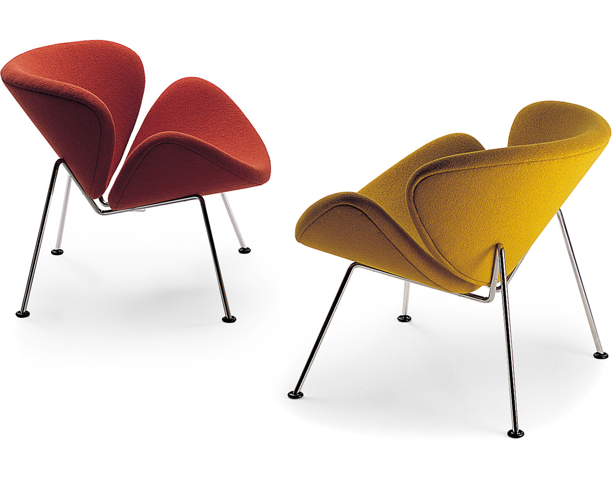 pierre paulin orange slice chair