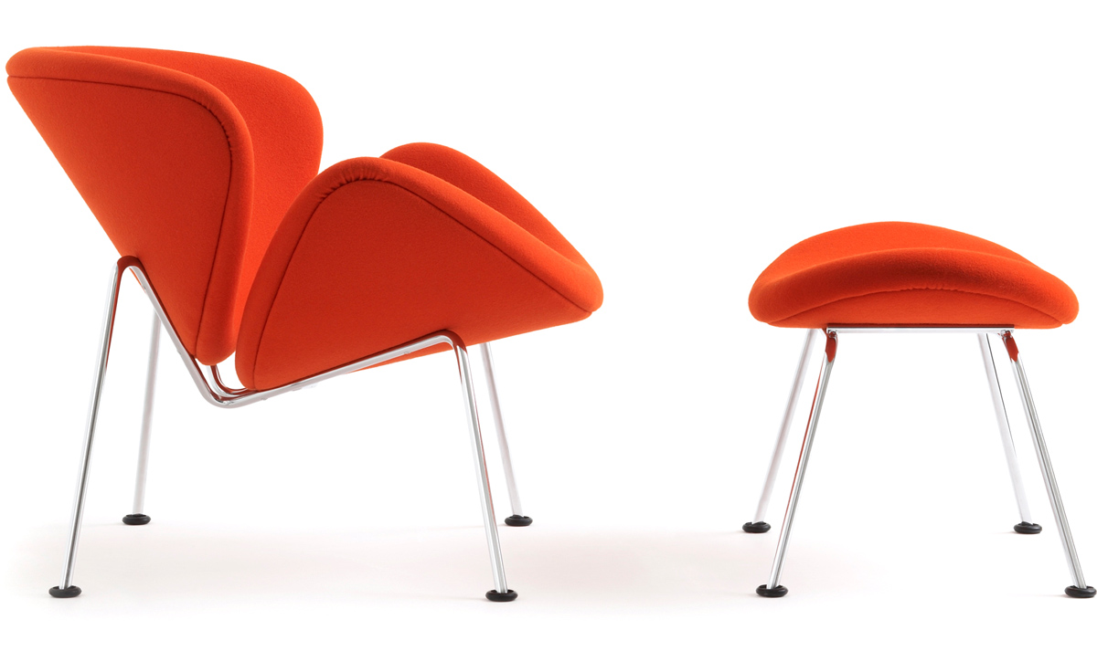 orange slice chair & ottoman