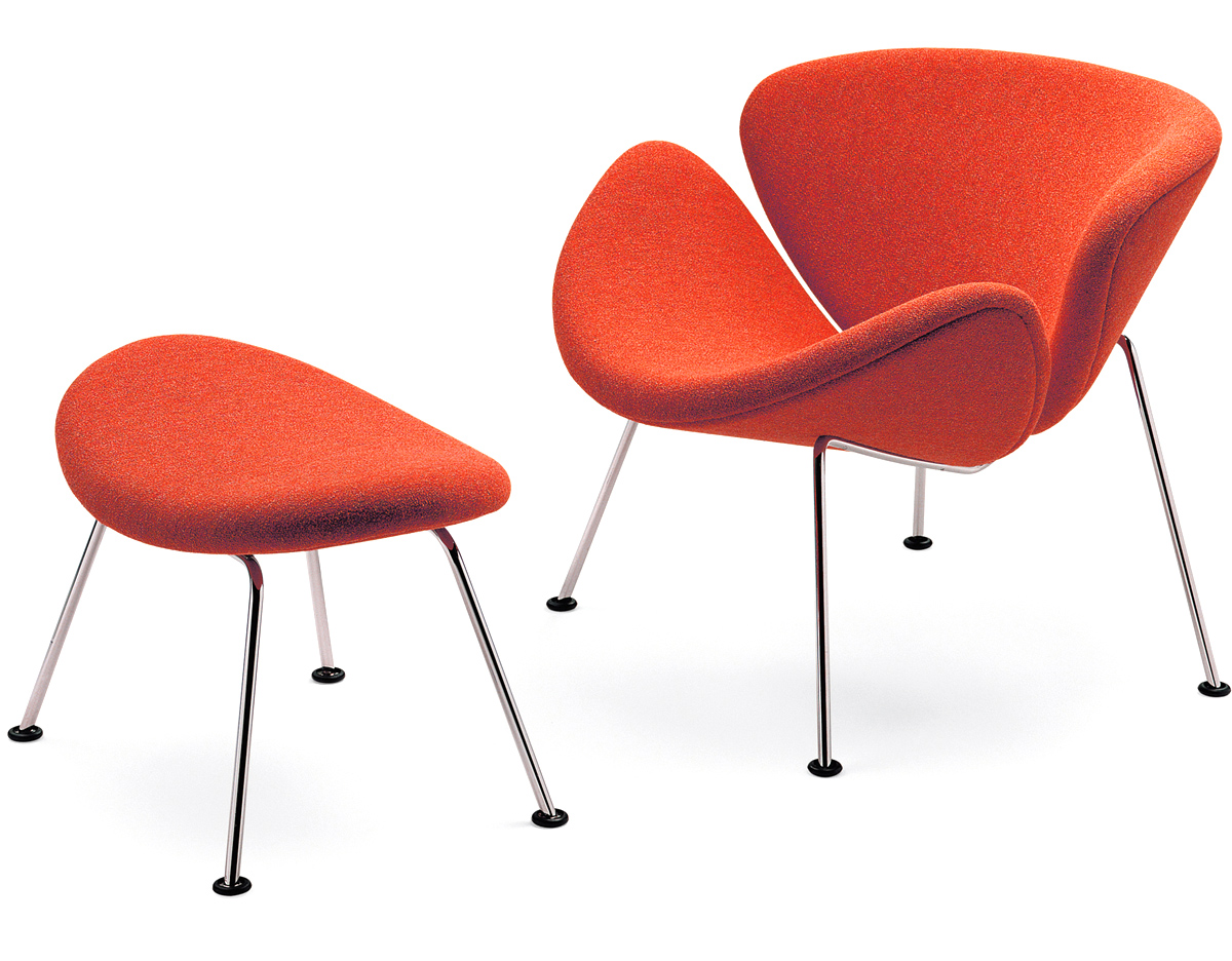 orange slice chair & ottoman