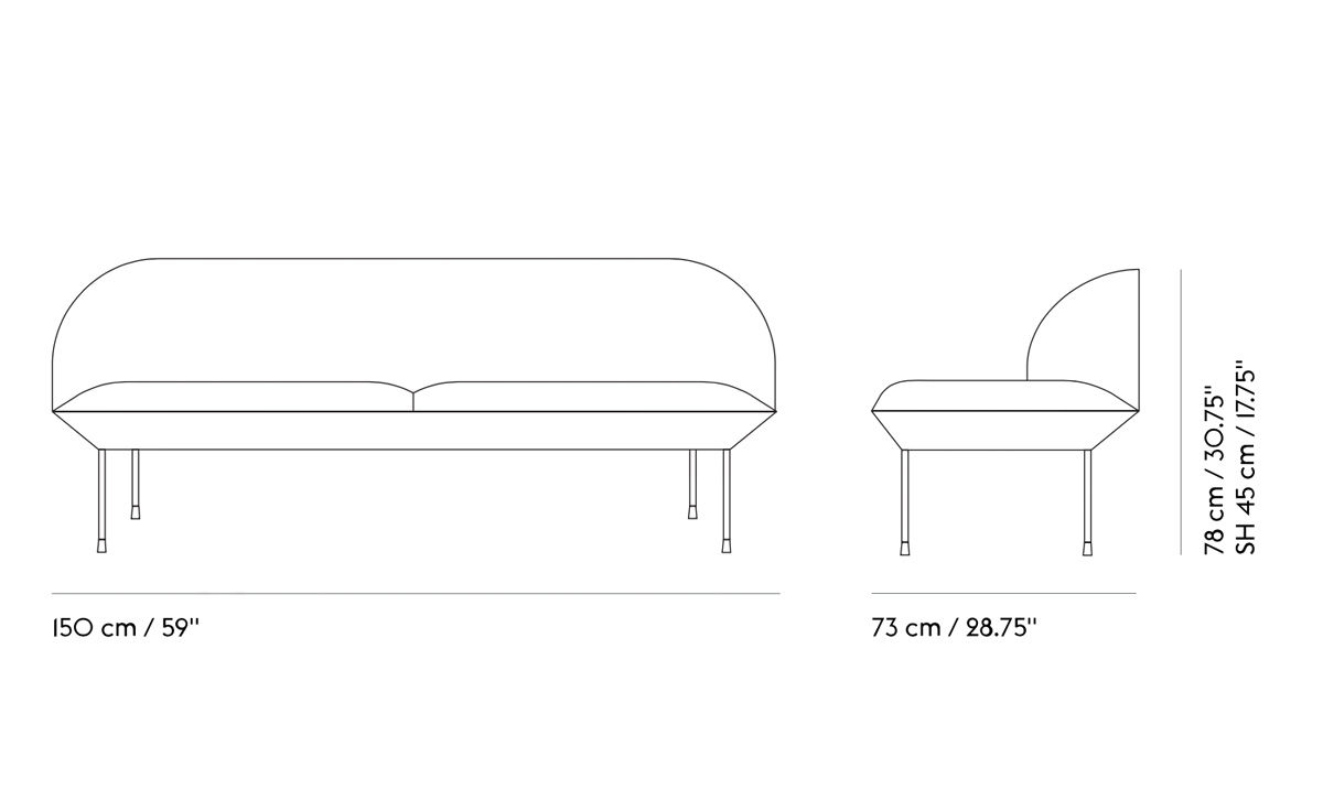 oslo 2 seat sofa