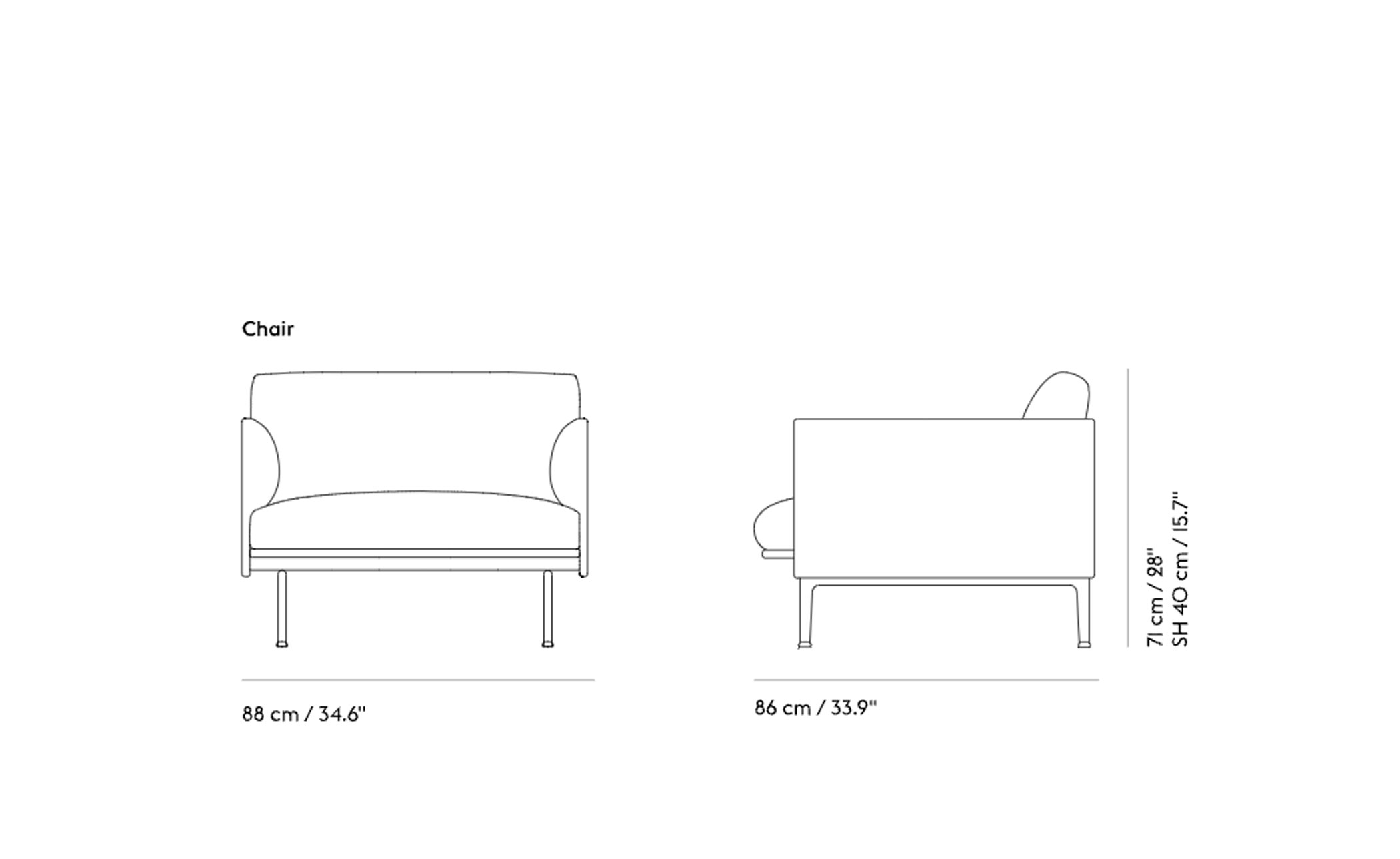 outline chair