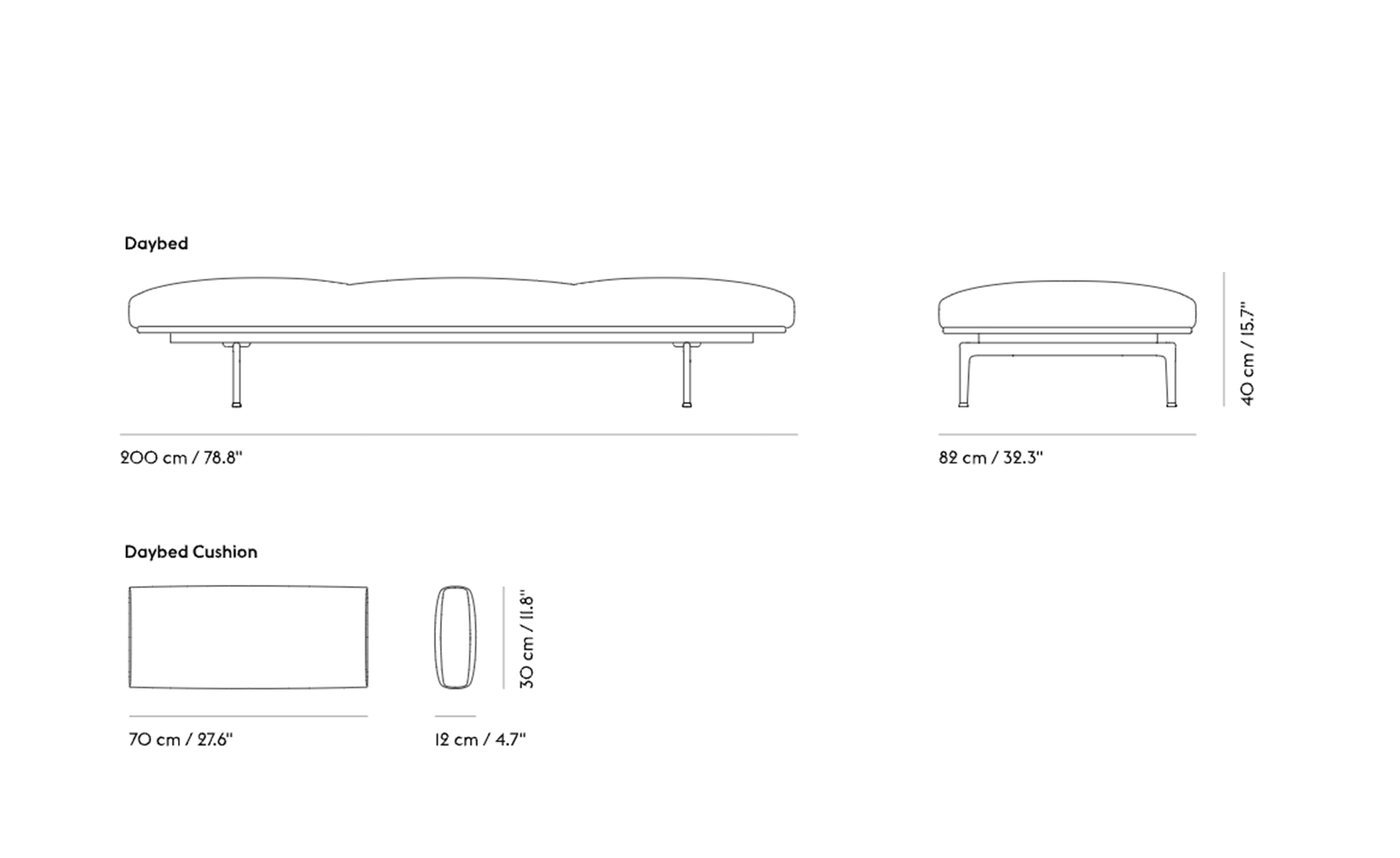 outline daybed cushion