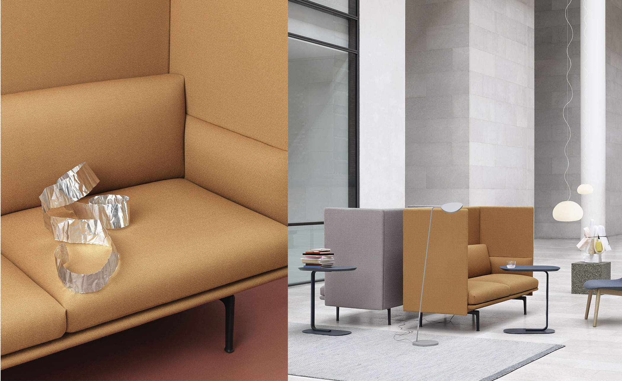 outline highback sofa 1 seater